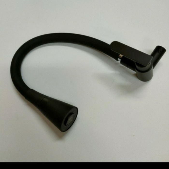 [Original] Keran Sink Fleksibel Dinding Hitam /Kran Angsa Dapur Black Model Toto Diskon