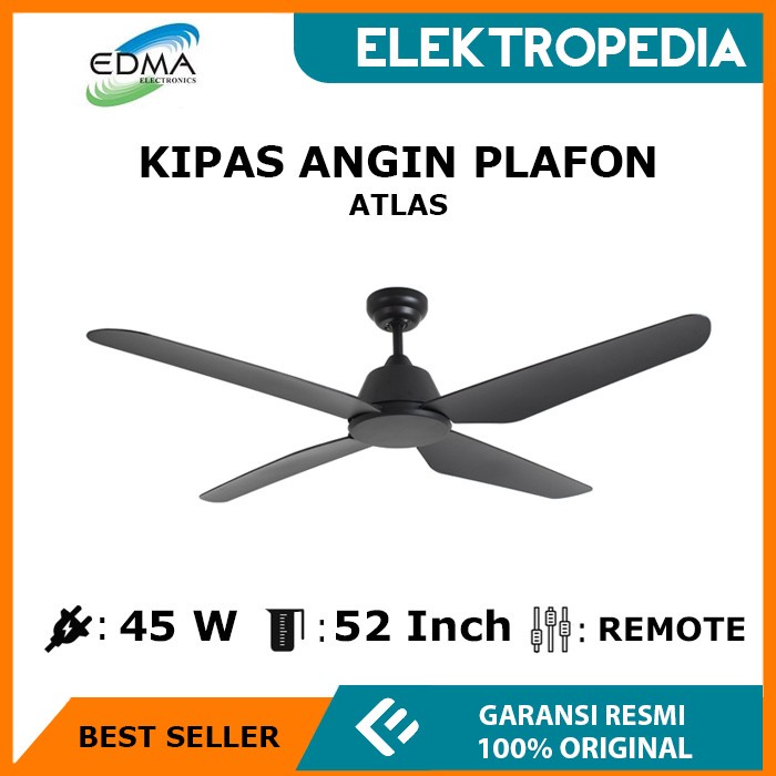 Mt Edma - Edma Kipas Angin Decorative 52In Wh / Bk