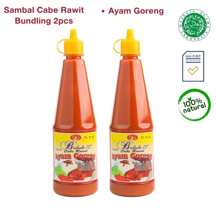 

Beli 2 Lebih Murah Sambal Cabe Rawit Ayam Goreng 300 Ml Balado 72