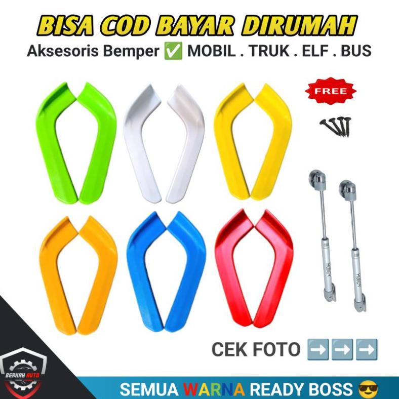 SALE PROMO 1 SET WINGLET LIPS BUMPER BEMPER DEPAN MOBIL ELF & TRUK PROMO