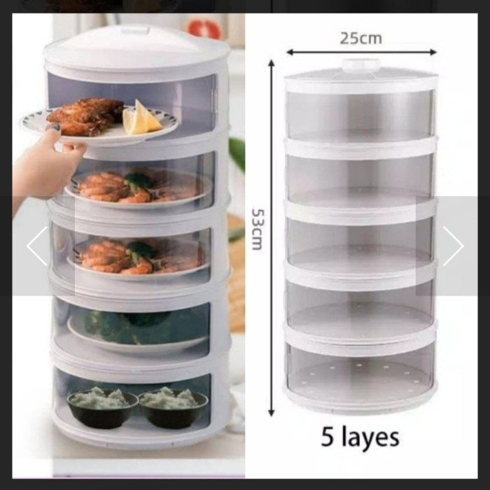 ✅Original Rak Susun Penyimpanan Makanan/Tudung Saji 5 Tingkat Terbaru