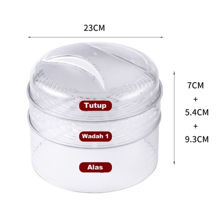 ✅Original Ready Stock Tudung Saji 3 Susun Tingkat Tutup Makanan Food Cover Diskon