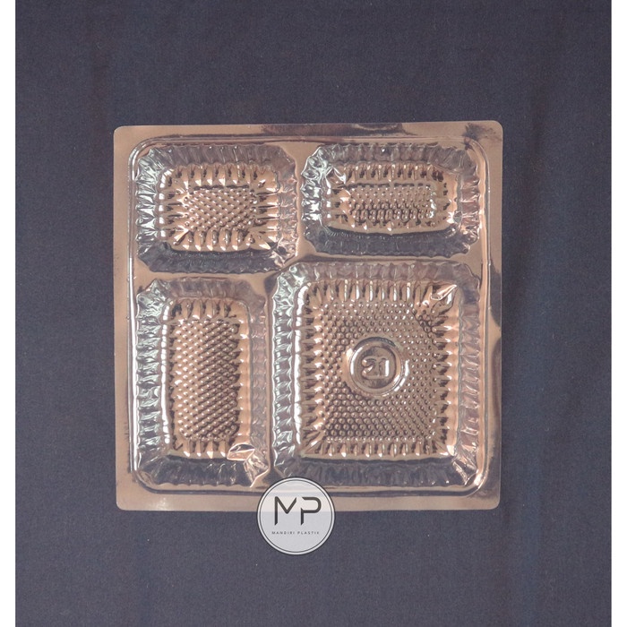 ✅Ready Grosir Mika Kotak Nasi / Mika Sekat 4 / Mika Box Nasi 18X18Cm 1Dus Diskon