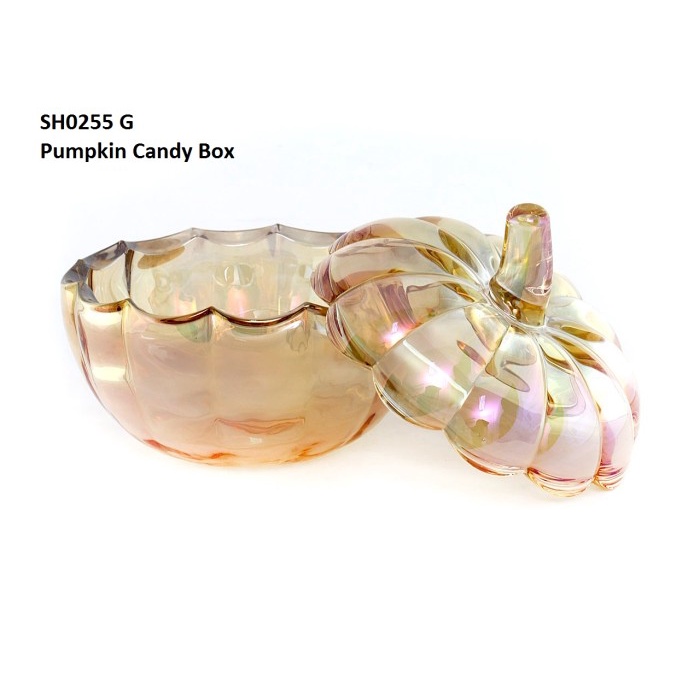 ✅Ready Pumpkin Candy Box Sh0255-G Gold Toples Kristal Buah Labu Vicenza Berkualitas