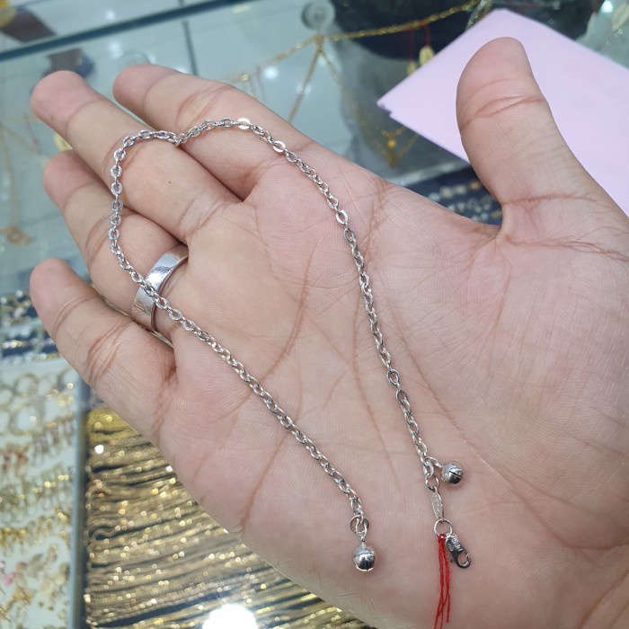 ✨Sale Gelang Kaki Nori Sinple Emas Putih 750 Limited