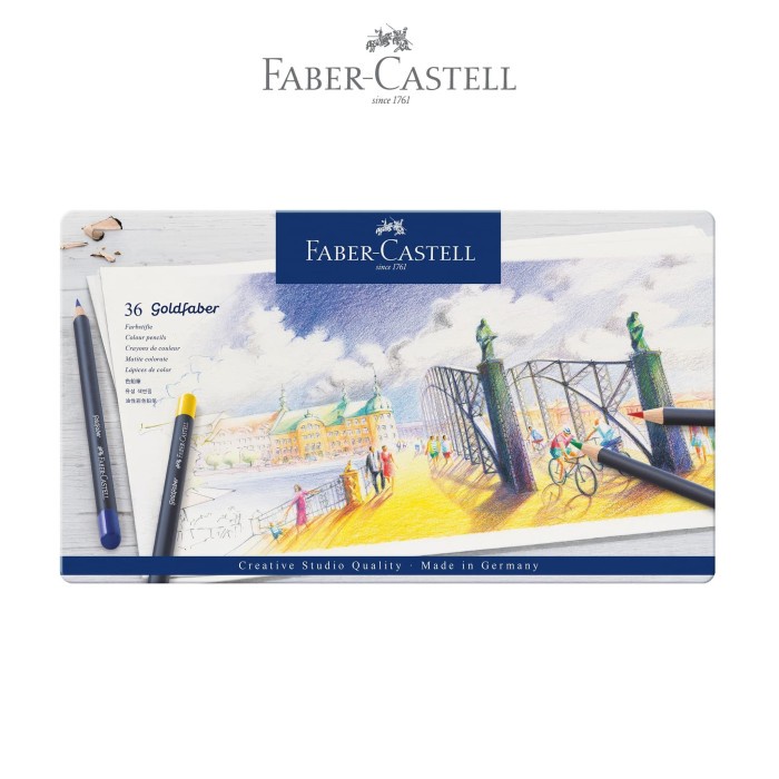 

✨Sale Faber-Castell Creative Studio Gold Fabber Pencil Tin Of 36 Limited