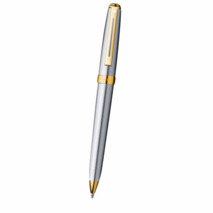 

✨Sale Sheaffer® Prelude Brushed Chrome 22K Gold Clip Ballpoint Limited