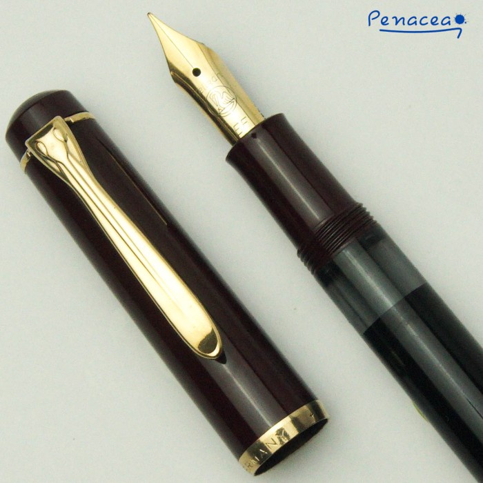 

✨Sale Pelikan M150 Oldstyle Black - Burgundy Fountain Pen 1996 Berkualitas