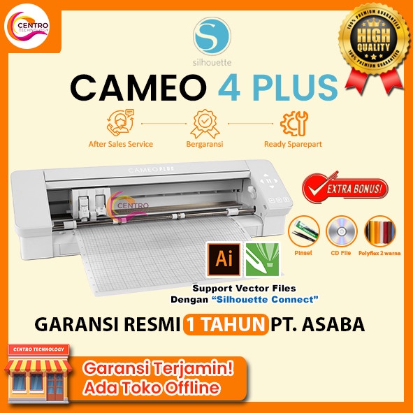 

✨Ready Mesin Cutting Sticker Silhouette Cameo 4 Plus Made In Usa Ukuran A3 Terbatas