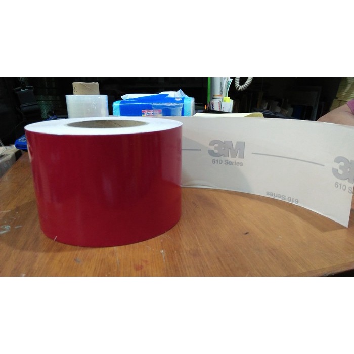 

✨Ready Stiker Reflective Tape Merah 3M 610 10 Cm X 45M Skotlet Reflector Terbatas