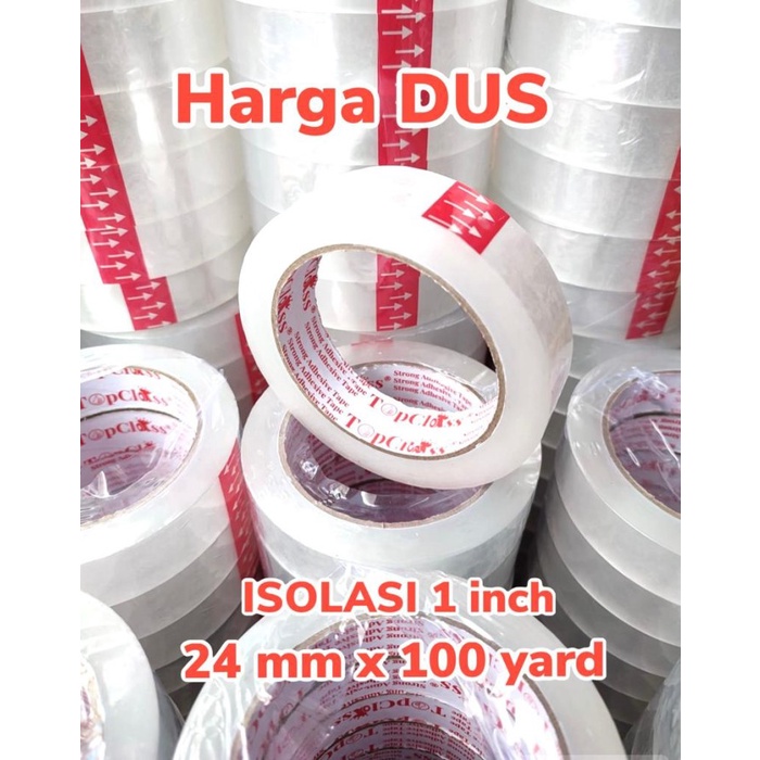 

✨Sale Isolasi Selotip 100 Yard X 1 Inch Isi 144 Roll Bening Harga Karton Diskon