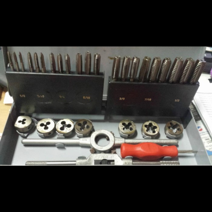 

✨Ready Tap Dies Set Pevo Bsw 1/8 - 1/2 Isi 31 Pcs Germany Terbaru