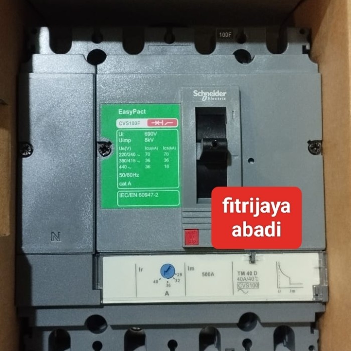 ✨Original Mccb Schneider Cvs100F 100A 4Pole 36Ka Tm100D Cvs 100A Schneider Terbaru