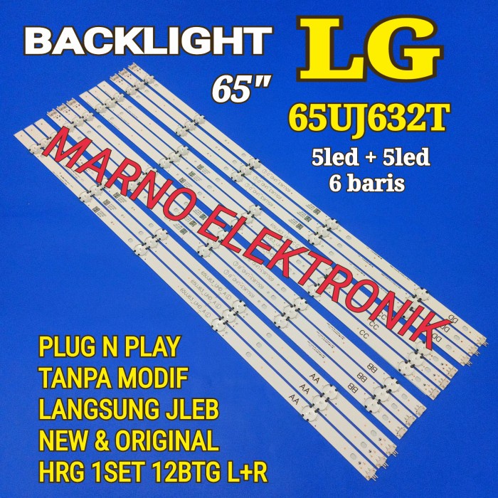 ✨New Lampu Bl Backlight Led Tv Lg 65Inch 65Uj632T 65In 65Uj632 65 10K 3V Terbatas