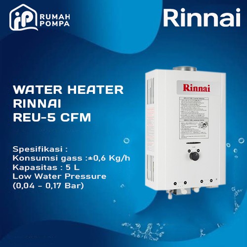 ✨New Ori Water Heater Gas Murah Rinai Reu 5Cfm Terbaru