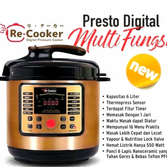 ✨New Ori Promo  Presto Listrik Recooker Panci Presto Serba Guna Berkualitas