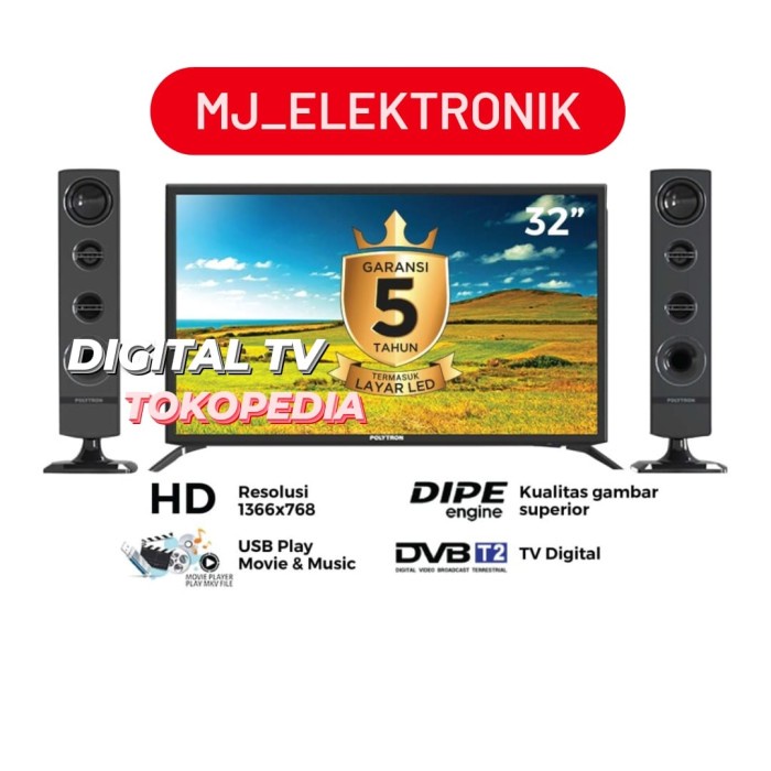 ✨New Tv Led Polytron Cinemax 32 Inch Digital Terbaru