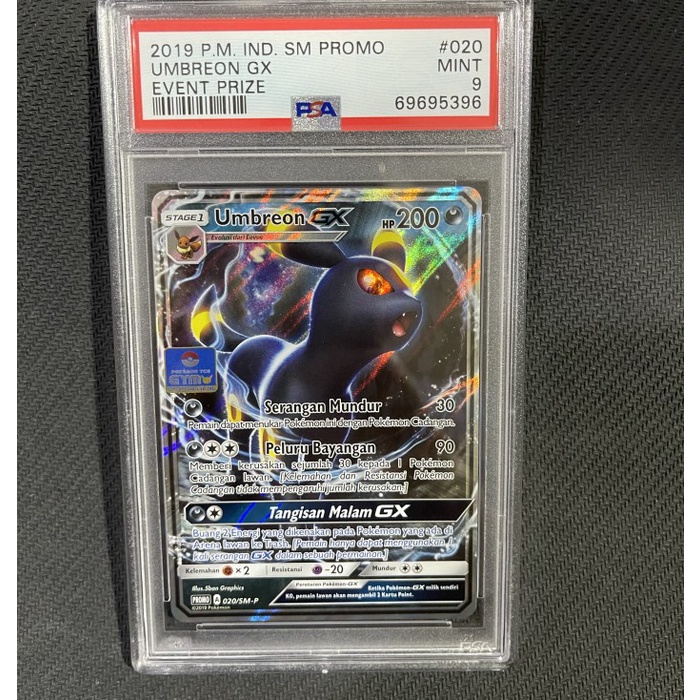 ✅Termurah Umbreon Gx Promo Gym Psa 9 - Kartu Pokemon Indonesia Limited