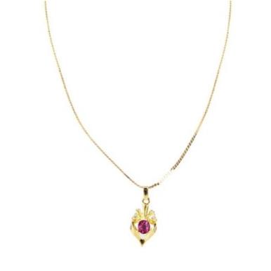 1901 Hijab Kalung Pink Sapphire Swarovski Lapis Emas Limited Edition