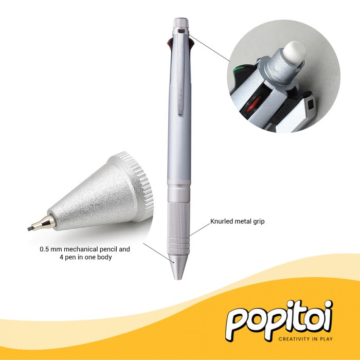 

Uni Ball Jetstream Metal Edition Multi Pen 4 & 1 0.5 Mm Uniball Multip