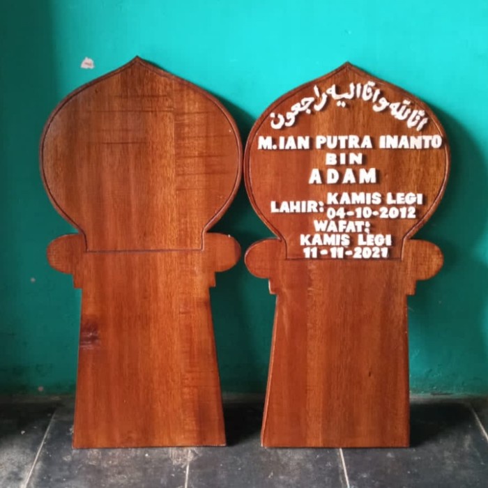 

Papan Nisan Sepasang Atas Dan Bawah