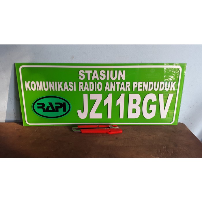 

Papan Callsign Rapi Ackrilik Tebal 3Mm