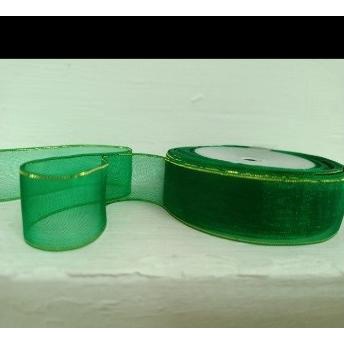 

best seller] POR201 Per Rol 20 mm Pita Organdi List Emas Hias Bingkisan Kado Ribbon