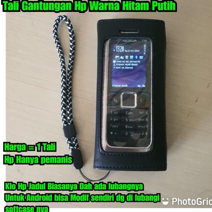

paling diminati] Tali hp tali Hitam Putih gantungan Hp Tali pemanis Handphone Cantolan