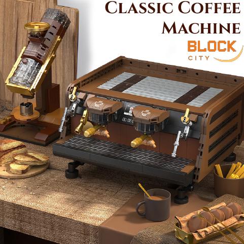 BLOCK CITY Building Block Block Coffee DeCool Coffee Machine Series/ Maianan Balok Susun seri Mesin 