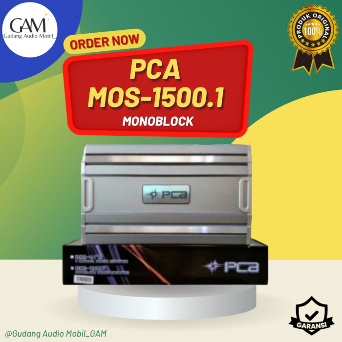 ✅New Ori Power Amplifier Pca Mos 1500.1 / Power Monoblock Pca Diskon
