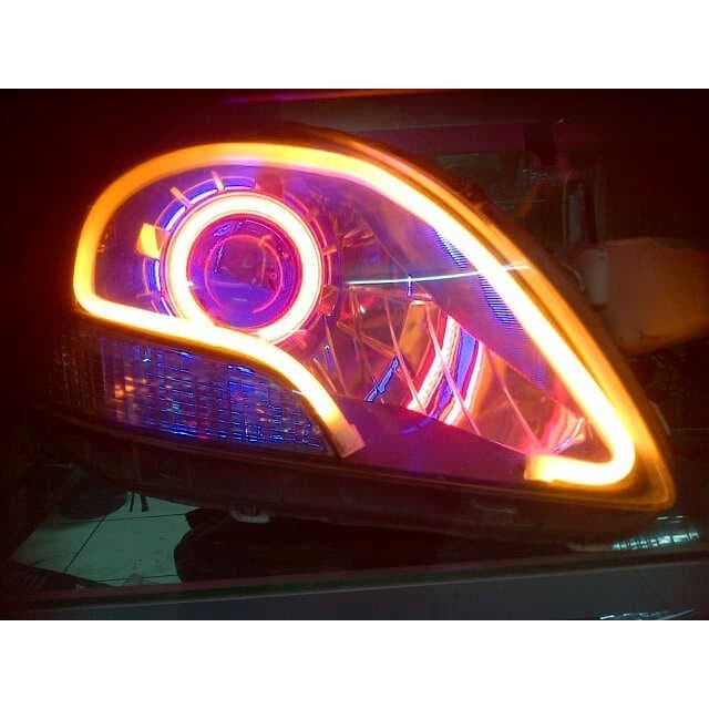 [Original] Paket Xenon Hid Projector Angel Eyes  Proyektor Aes  Universal With Terbaru