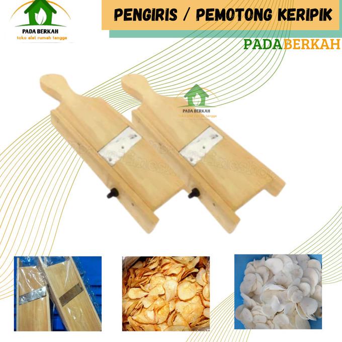 =====] Parutan Pengiris Alat Pengiris Keripik Singkong Pisang Kayu Slicer