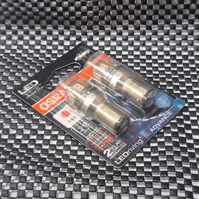OSRAM LED S25 P21/5W MERAH - LAMPU REM MOBIL MOTOR BAYONET KAKI 2