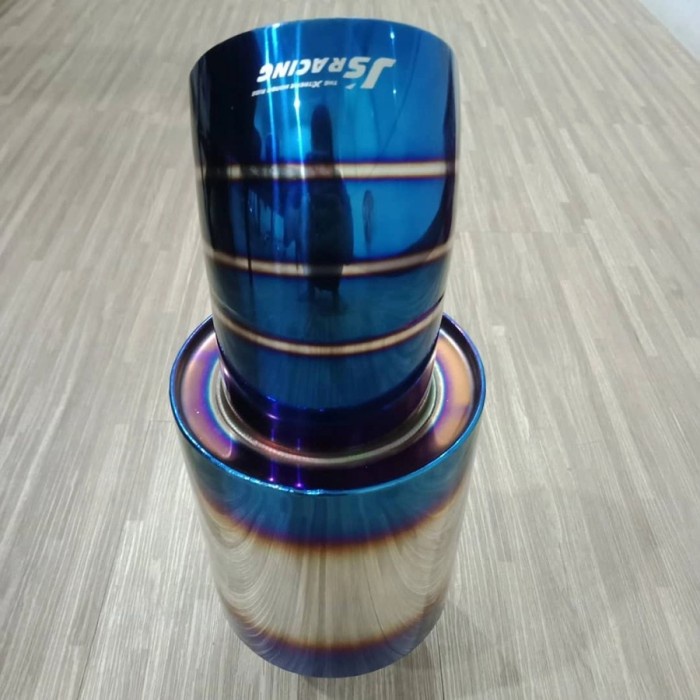 [Original] Muffler Knalpot Mobil Js Racing Burntype Pendek Terbatas