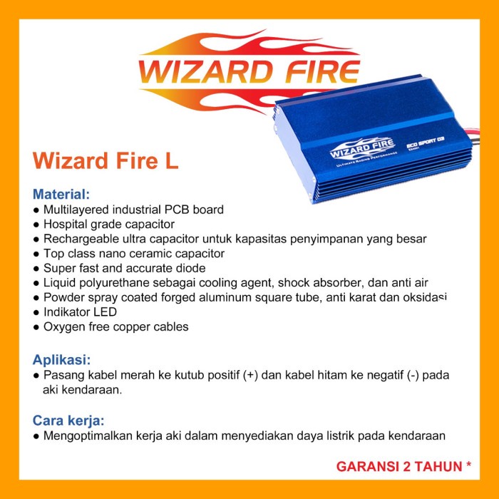 [Original] Stabilizer Aki Mobil Bensin 1000Cc-Up Wizard Fire Diskon