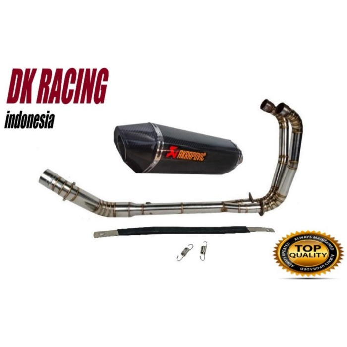 [Original] Knalpot Racing Kawasaki Ninja 250 Karbu Akrapovic Layang Fulsystem Terbatas