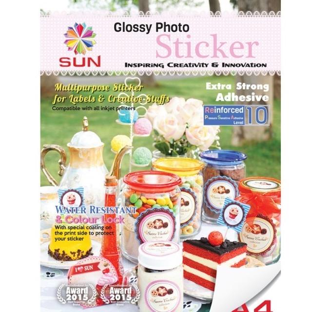 

Flash Sale - Kertas Sticker A4 - SUN NG Glossy Po Sticker Ultra Thin, 90 Gsm & 140 Gsm, Foto Glossy Sticker ( Support printer epson/canon/hp/brother ori (dye ) - 664, 003, 673, 001 ) ..