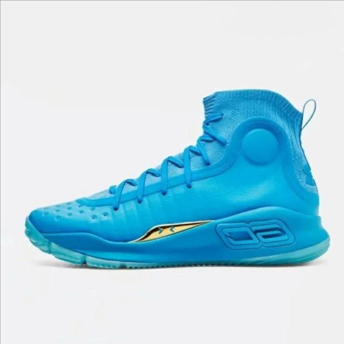 ✨Ori Sepatu Basket Ua Curry 4 Retro Blue-Gold 100 Original 1298306-404 Terbatas