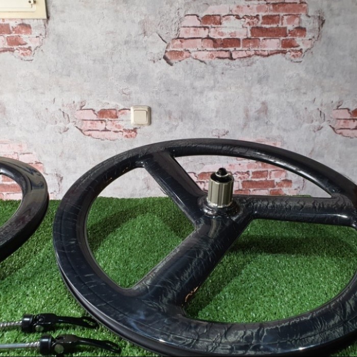 ✨Ori Wheelset 3 Spoke Luce 20 451 Carbon Disc Brake Velg 22 Inch Diskon