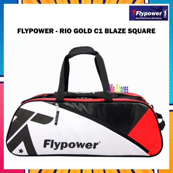 ✨Original Flypower Rio Gold C1 Blaze Tas Badminton Kotak Square Bag Limited