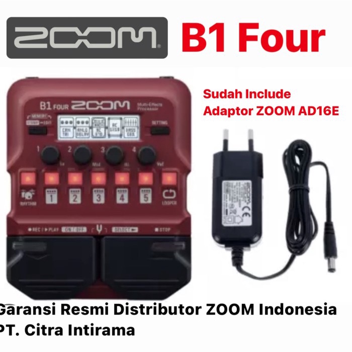 ✨Ori Zoom B1 Four B1-Four B1Four Bass Effect Garansi Resmi Include Adaptor Limited