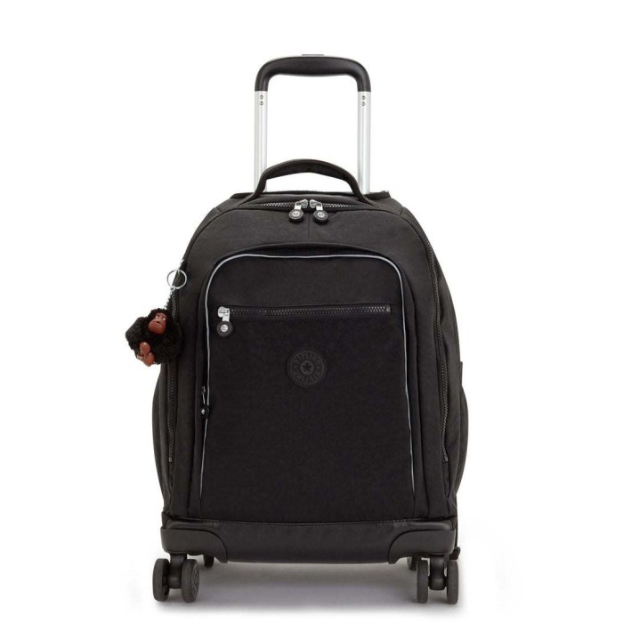 ✨New Kipling New Zea Trolley Case Backpack Laptop - Black Berkualitas