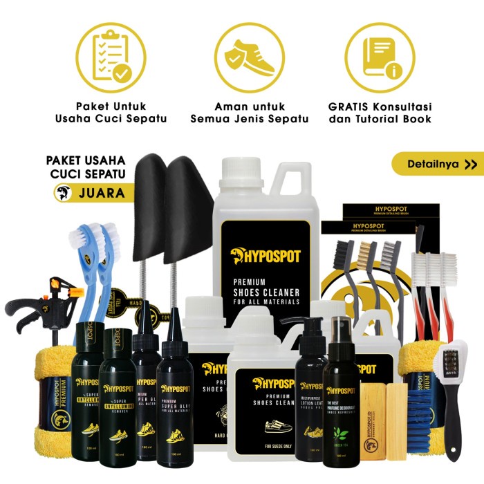 [New] Paket Lengkap Juara Hypospot - Paket Laundry Cuci Pembersih Sepatu Limited