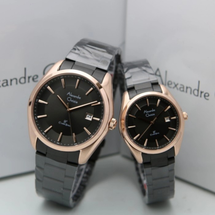 ✨Termurah Alexandre Christie Couple Original Ac8648 / Ac 8648 Black Rosegold Diskon