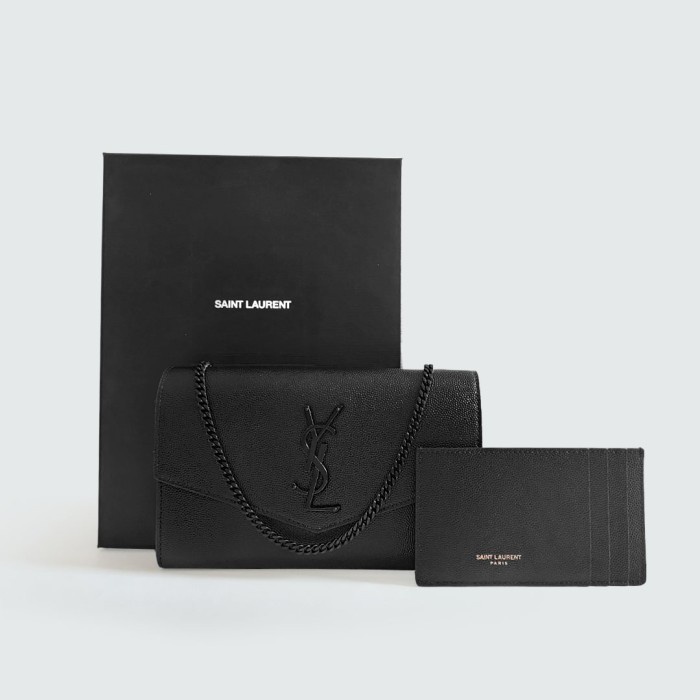 ✨New Saint Laurent Ysl Uptown Woc In All Black Limited