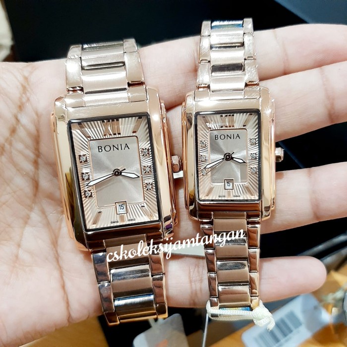 ✨Termurah Jam Tangan Couple Bonia Bnb10643-1573  Bnb10643-2573 Rosegold Origina Terbatas