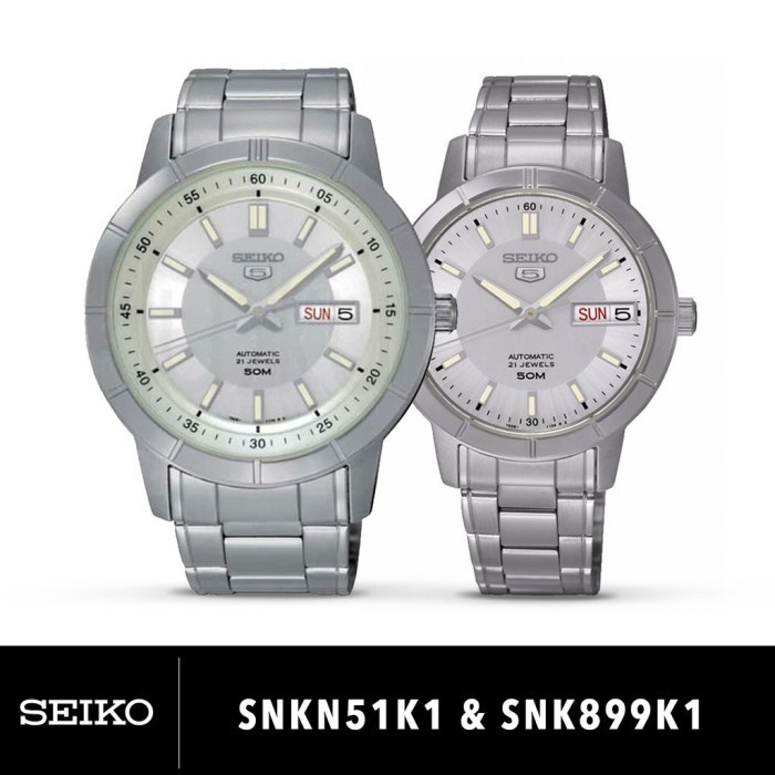 ✨Termurah Jam Tangan Couple Seiko Automatic Snkn51K1  Snk899K1Original Diskon