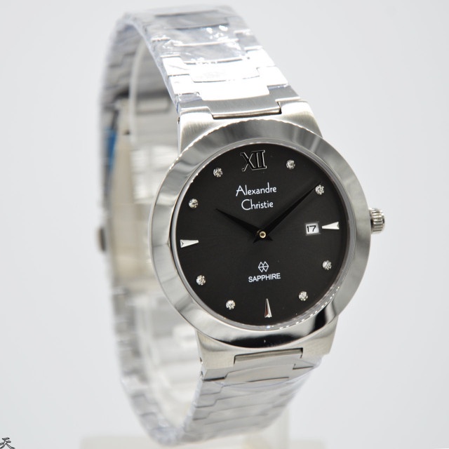 ✨Ready Alexandre Christie Pria Ac 8569 Silver Black Original Diskon