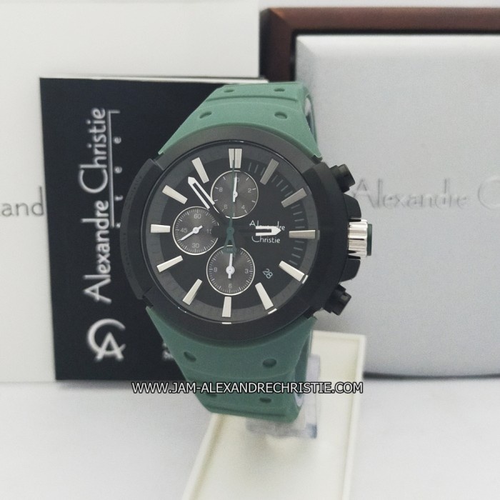 ✨Ready Jam Tangan Pria Alexandre Christie Ac 6566 Mc Grbl Green Black Terbaru