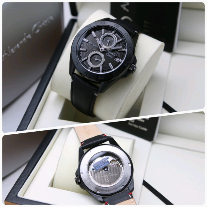 ✨Sale Alexandre Christie Ac 3045 Full Black Automatic Pria. Original Diskon